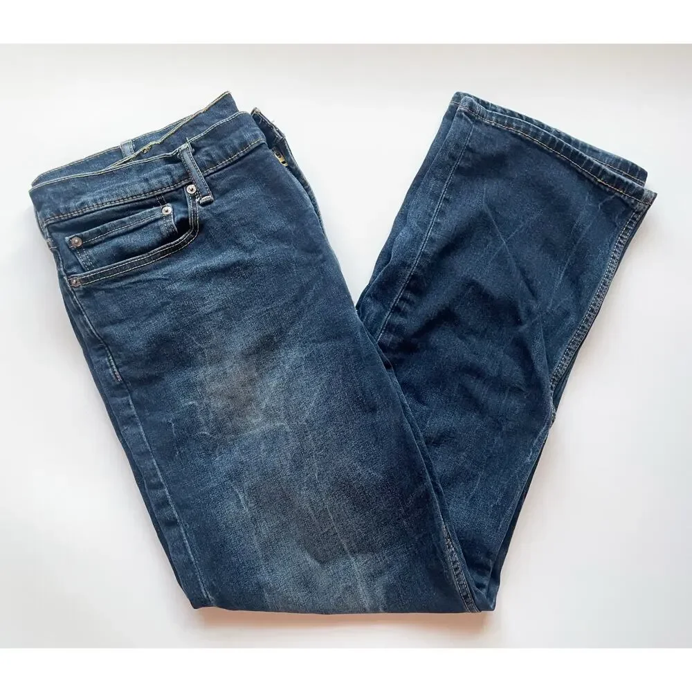 Men's Levi's 514 Dark Wash Straight Leg Denim Size 38x30